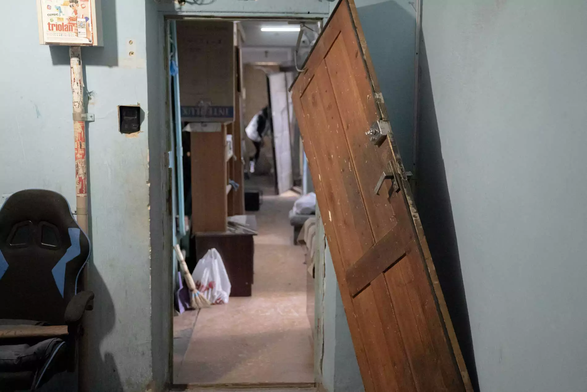 The explosion blew ou the doors in the dormitory