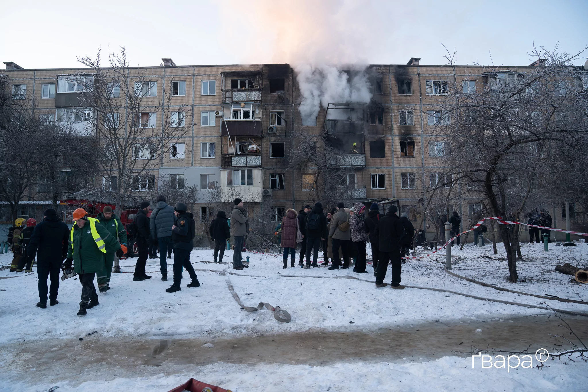 зображення до посту: Наслідки російської атаки по житловому будинку на Салтівці &mdash; ФОТО