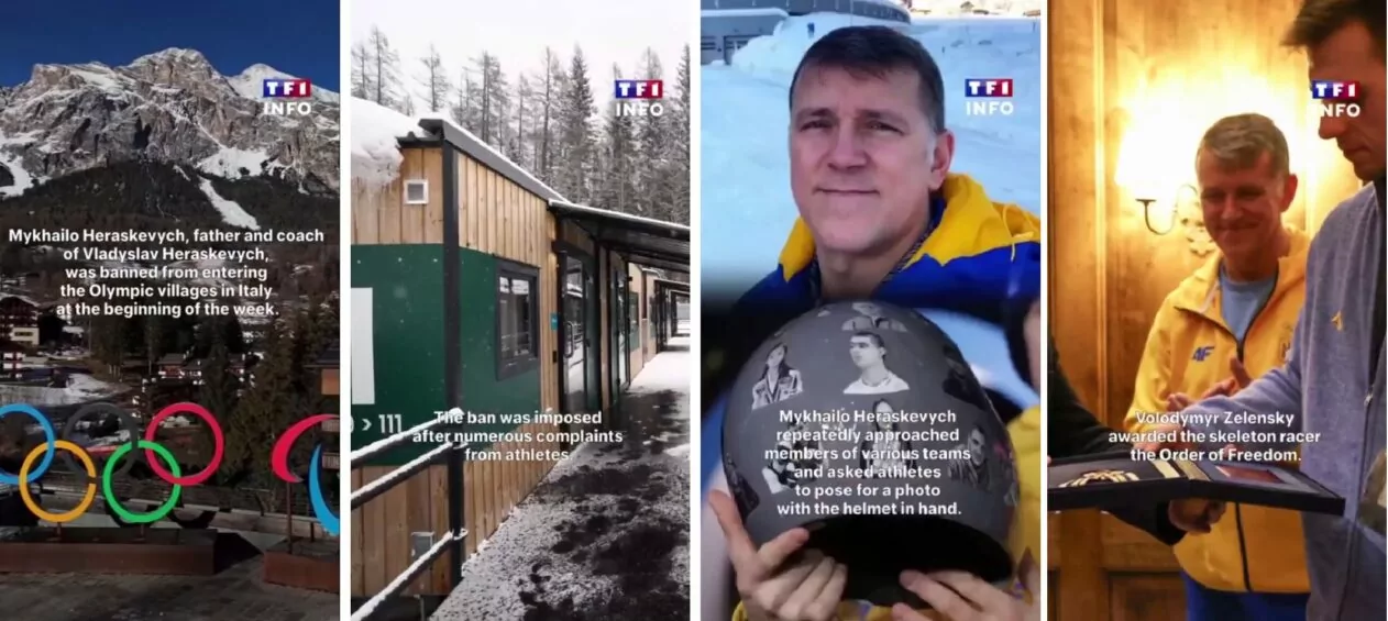 Кадри з фейкового відеоролика з логотипом TF1 Info