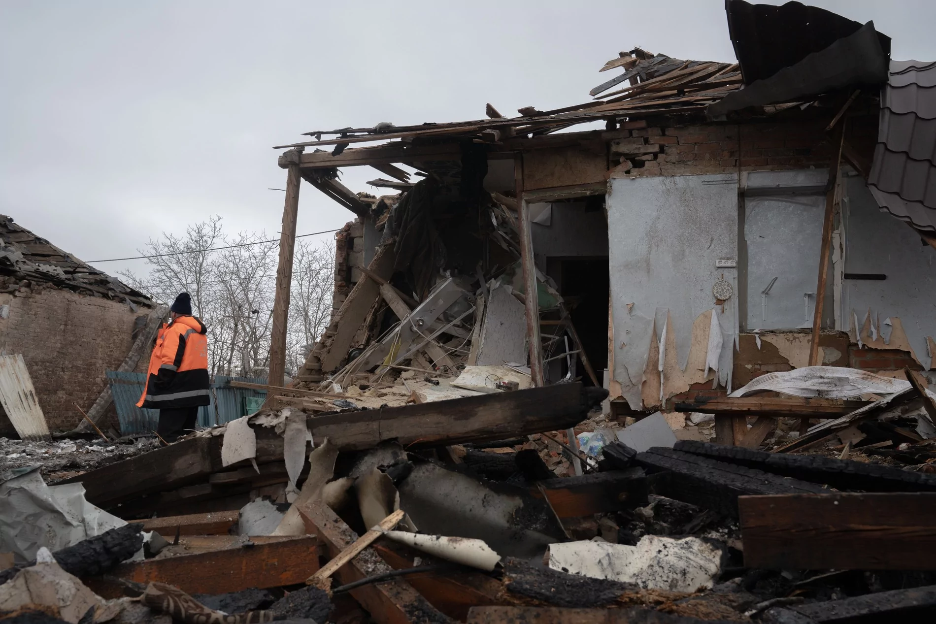 Russian drone destroyed Tetiana's house