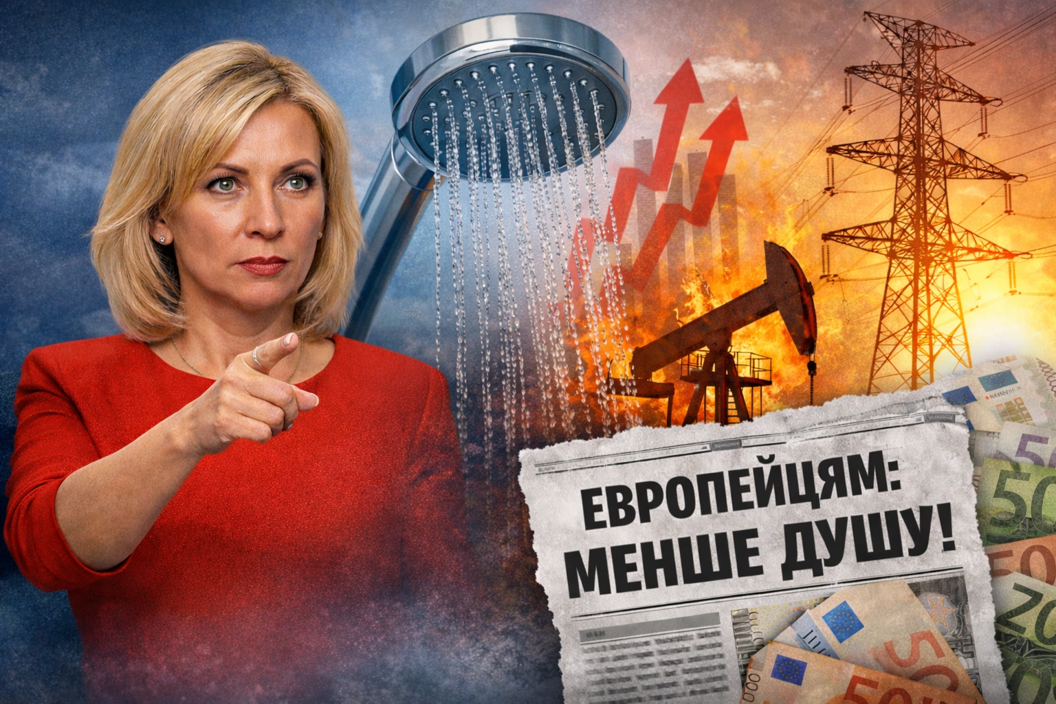 Захарова про поради ЄС швидше митися в душі