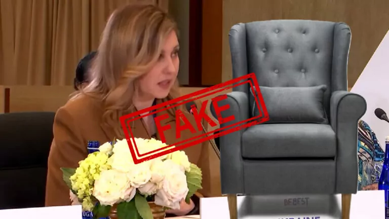 Фейк. Олена Зеленська зганьбилась на саміті у Вашингтоні, звернувшись до порожнього крісла Меланії Трамп