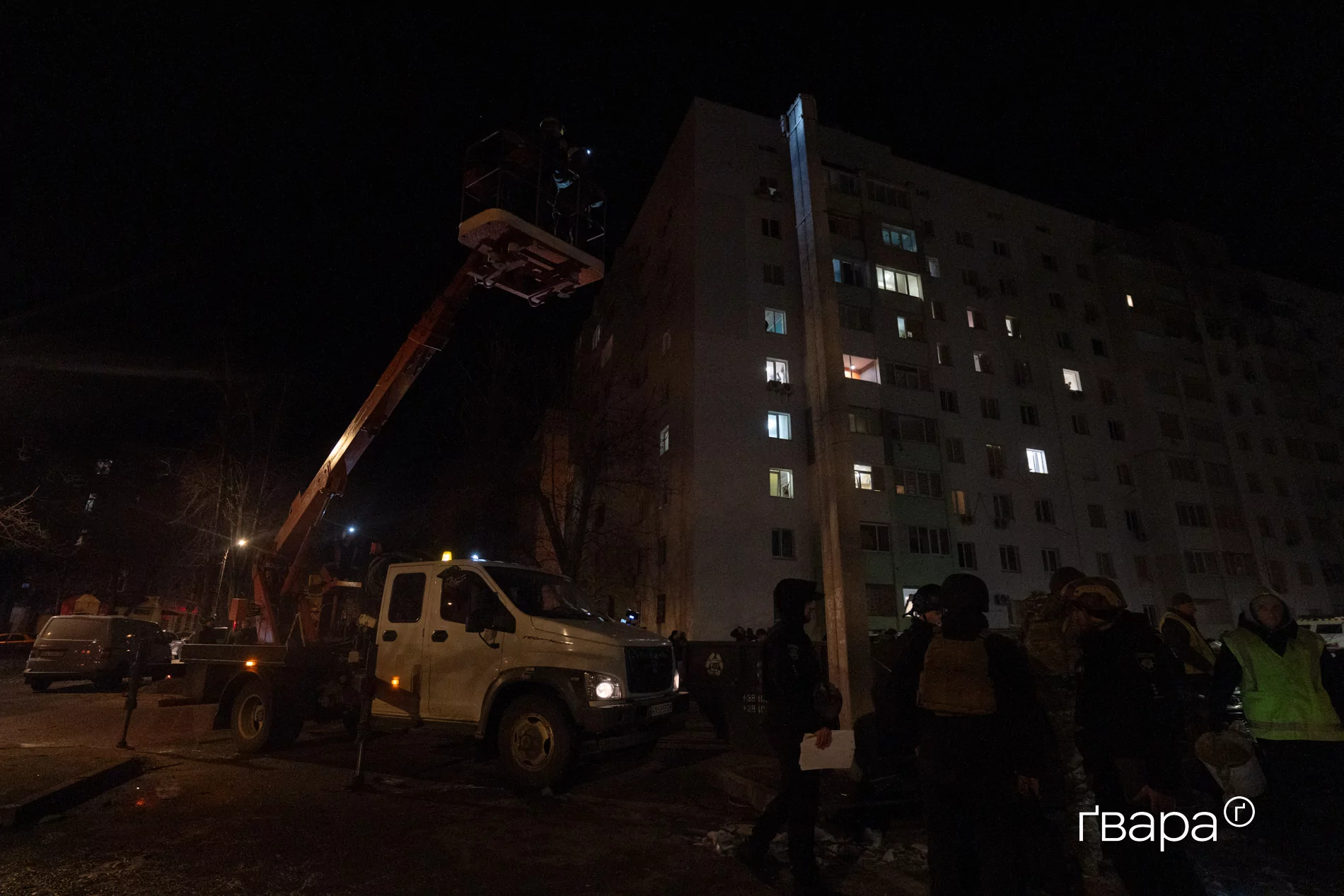 техніка на місці обстрілу