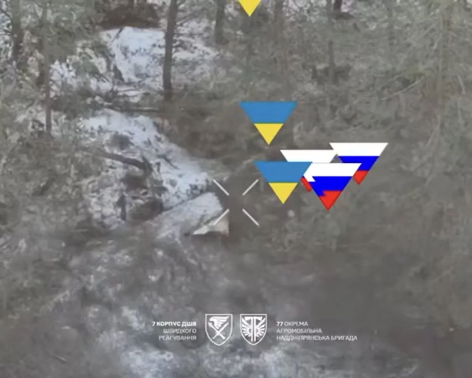 Ukrainian soldiers closed in on the Russian positions in the Kharkiv oblast