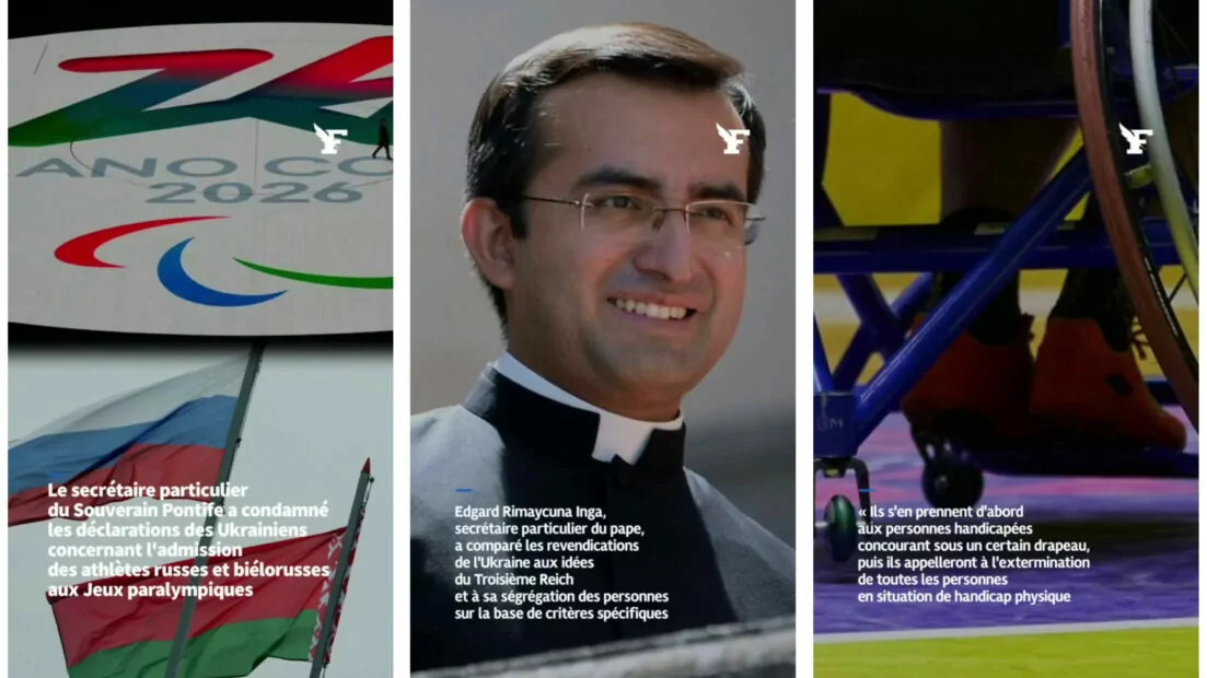 Скриншоти з відео, поширеного проросійськими телеграм-каналами про заяву особистого секретаря Папи Римського