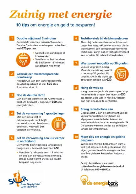 Поради щодо економії енергії та грошей від Energiebank та SOR