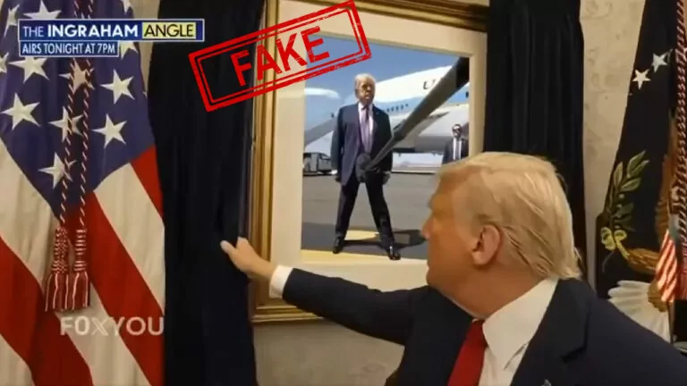 Фейк. Відео, на якому Трамп демонструє журналістці своє улюблене фото з великим мікрофоном у паху