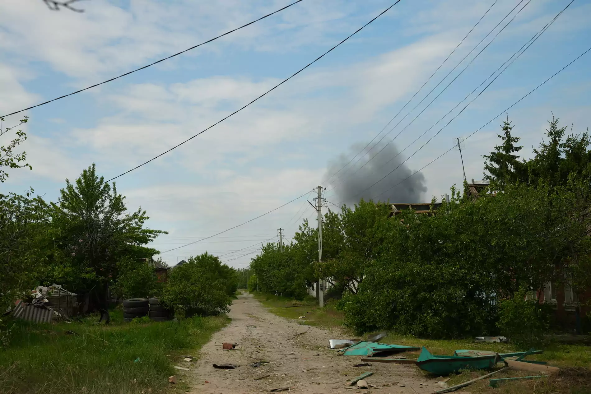 Glide bomb explosion in Vovchansk on May 11, 2024