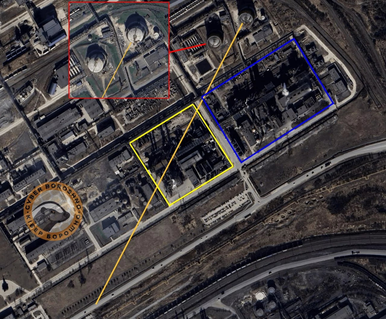 Damage on the chemical plant in Cherepovets of Vologda oblast after drone attack