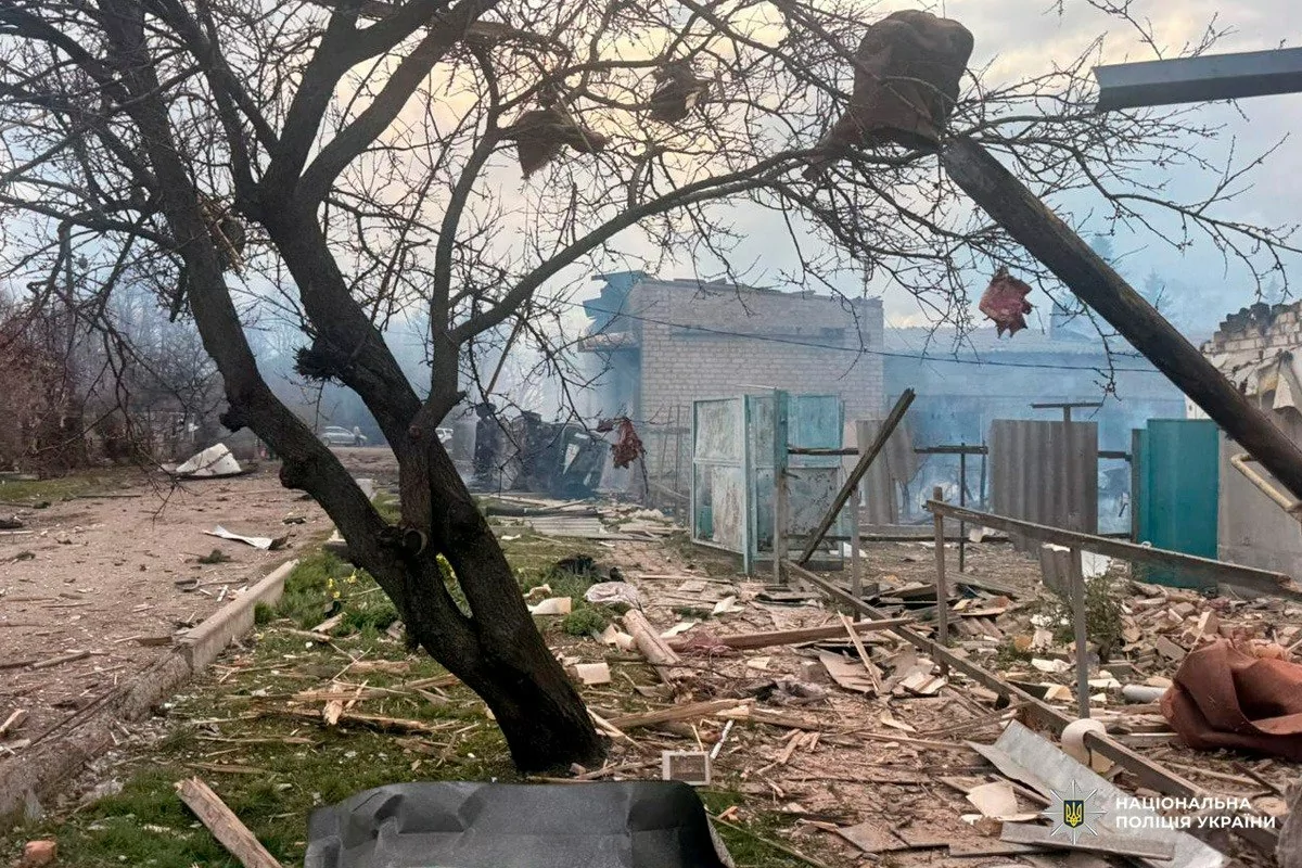 Damage after Russian attack on Kharkiv oblast