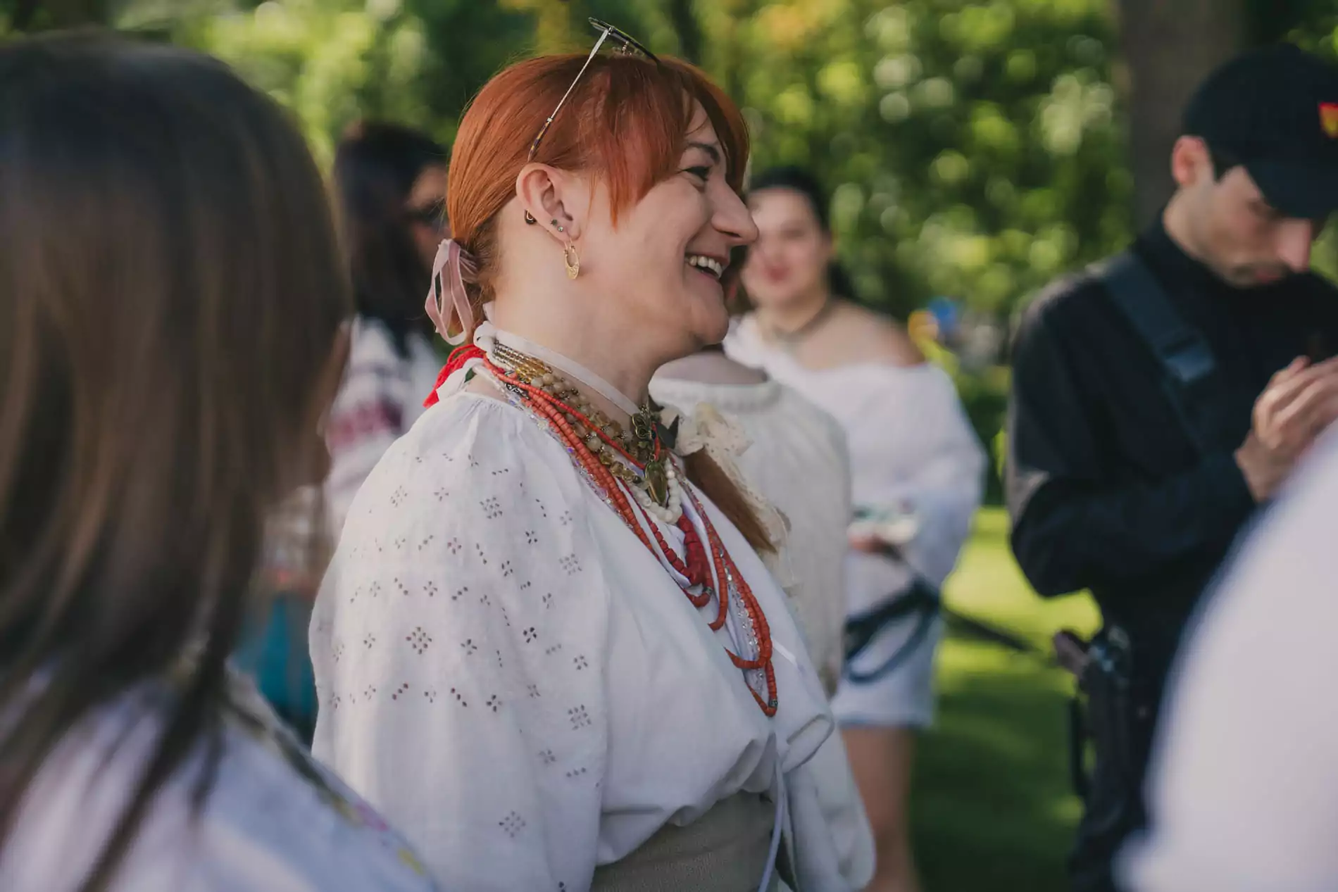 Kateryna, who came to the central Kharkiv to celebrate Vyshyvanka Day