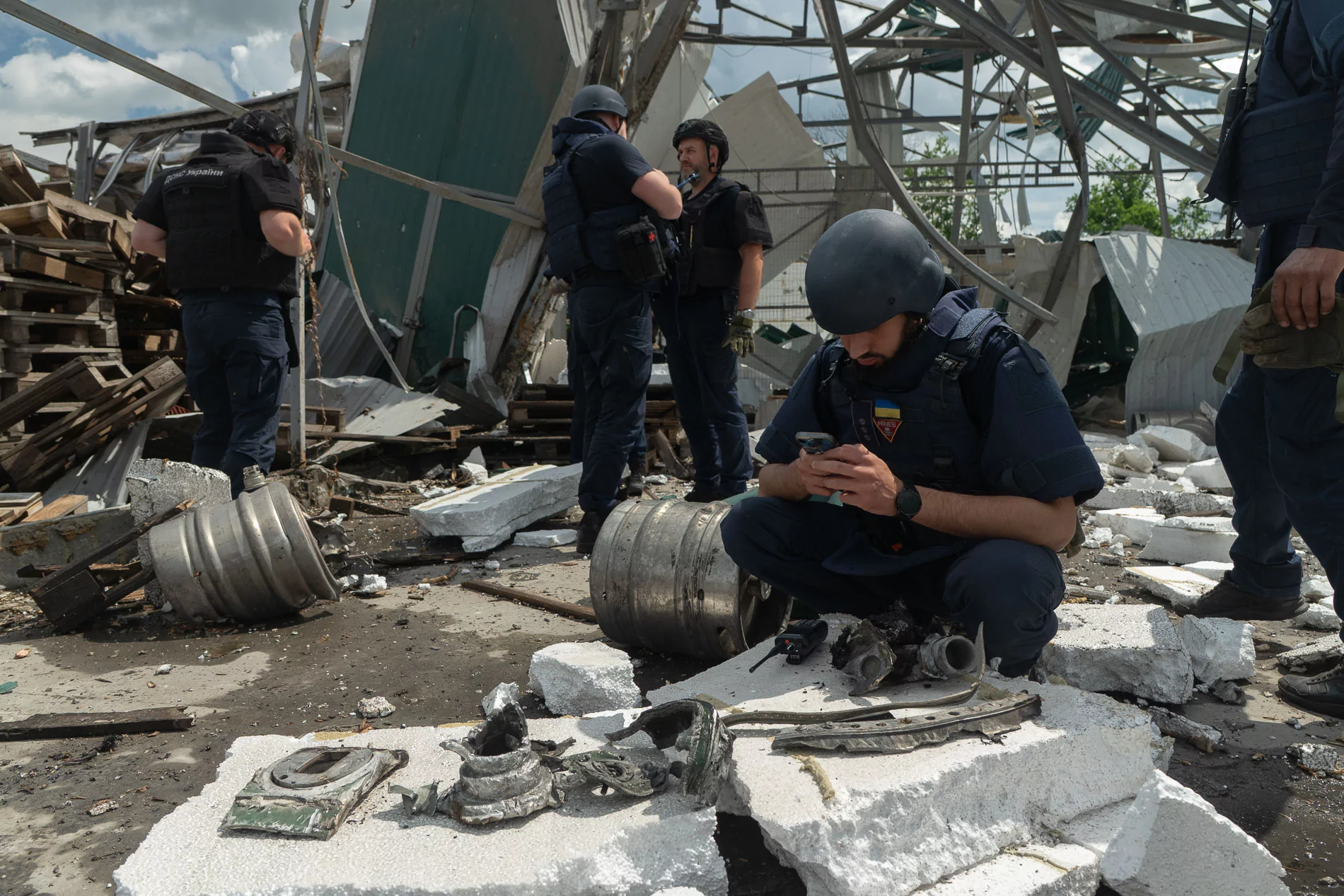 Damaged business in Derhachi