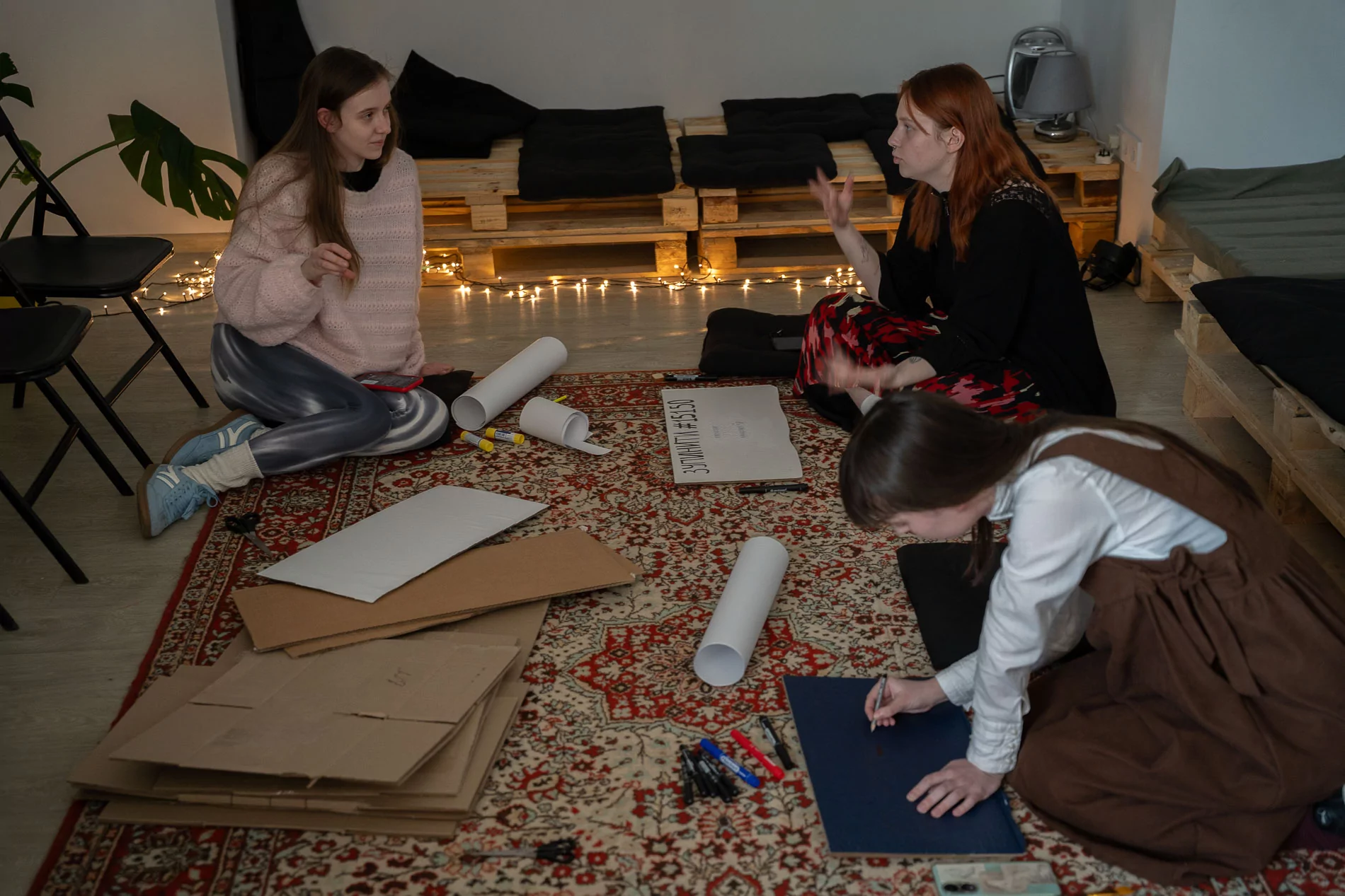 Diana works along with Lera and Anna