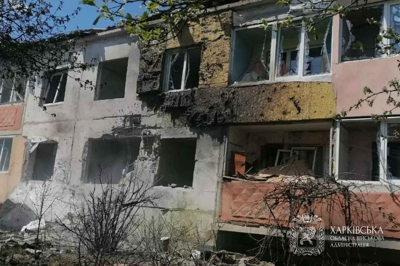Russian attack on apartment building in the Kharkiv district