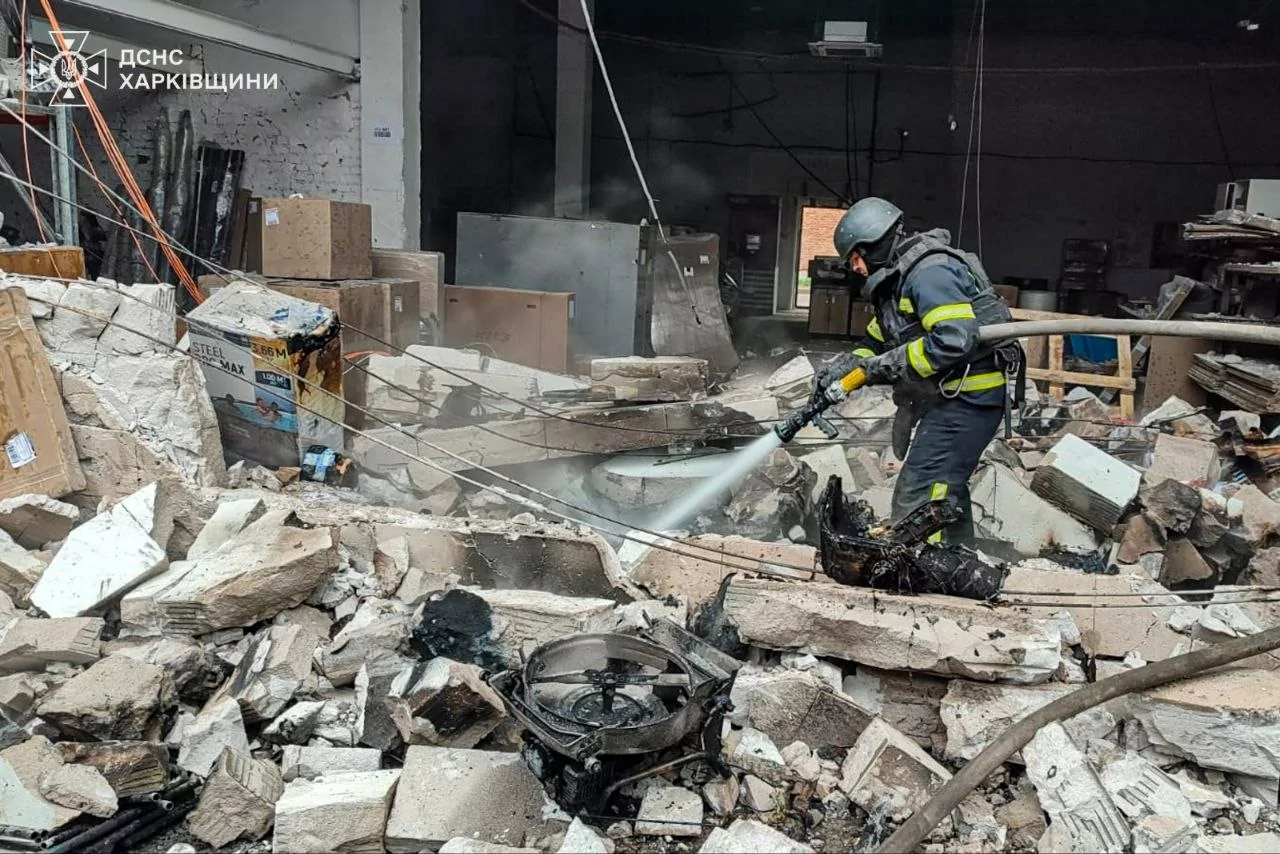 Damaged post office in Izium