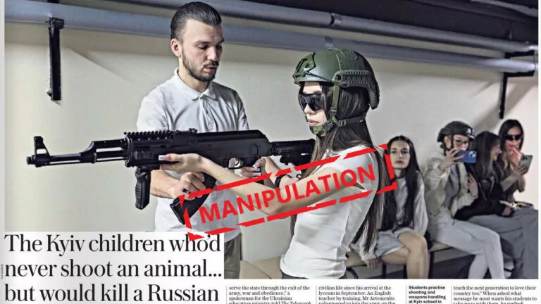 Маніпуляція. The Sunday Telegraph: «Київські діти ніколи не вистрілили б у тварину… але вбивали б росіян»