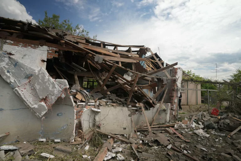 Russian forces attack Rokytne village in Kharkiv oblast, killing 2, injuring 9 people (Photos)