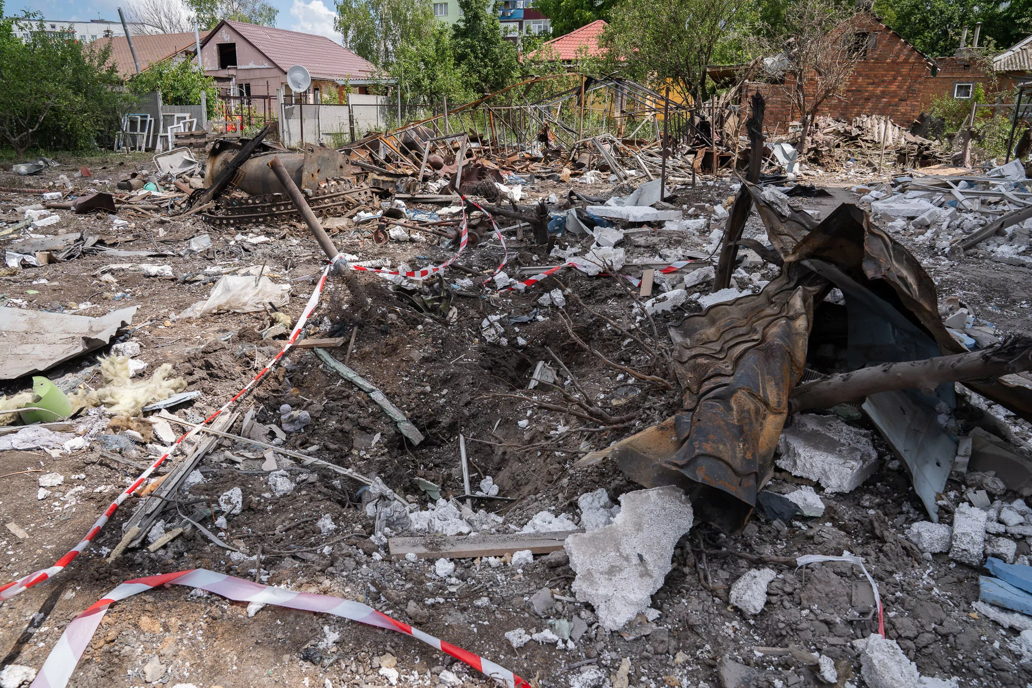 The consequences of the Russian attack on Chuhuiv in Kharkiv oblast on Jun. 9 / Photo: Gwara Media, Mia Klushnikova