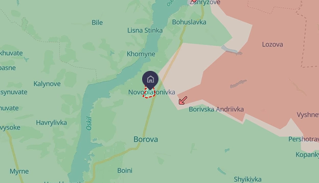 DeepStateMap, Novoplatonivka on the Kupiansk axis