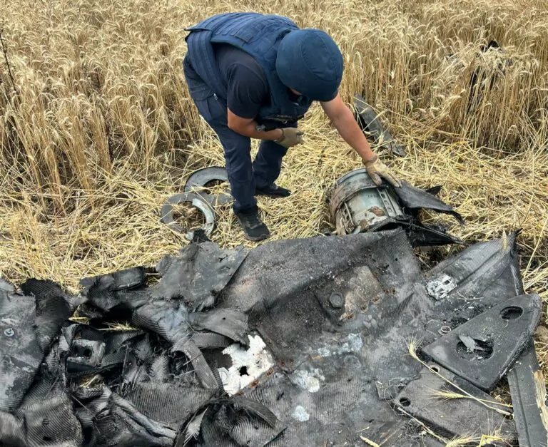 У полі на Харківщині виявили бойову частину російського дрона