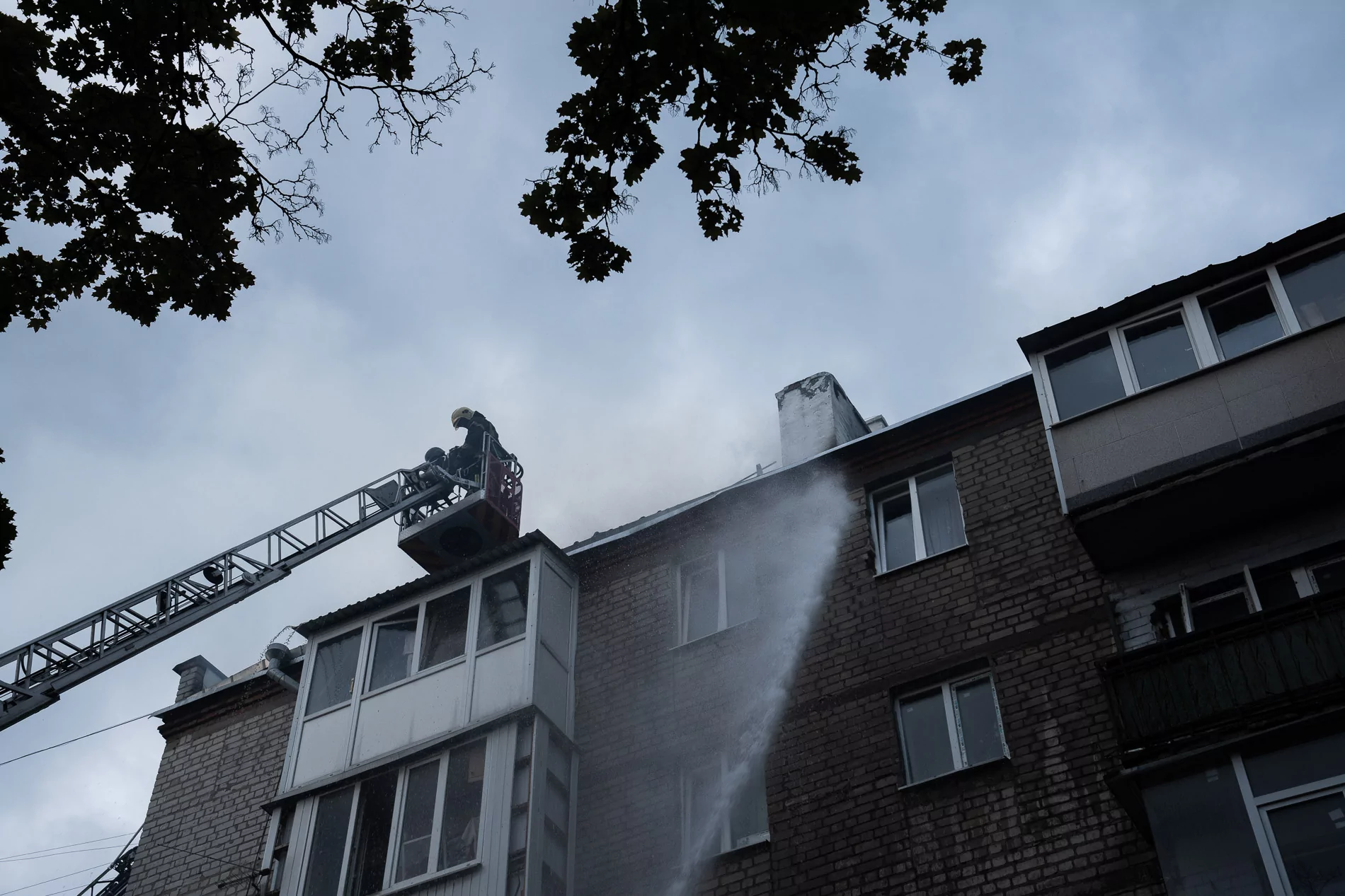 The consequences of the Russian attack on the five-story apartment building in Kharkiv