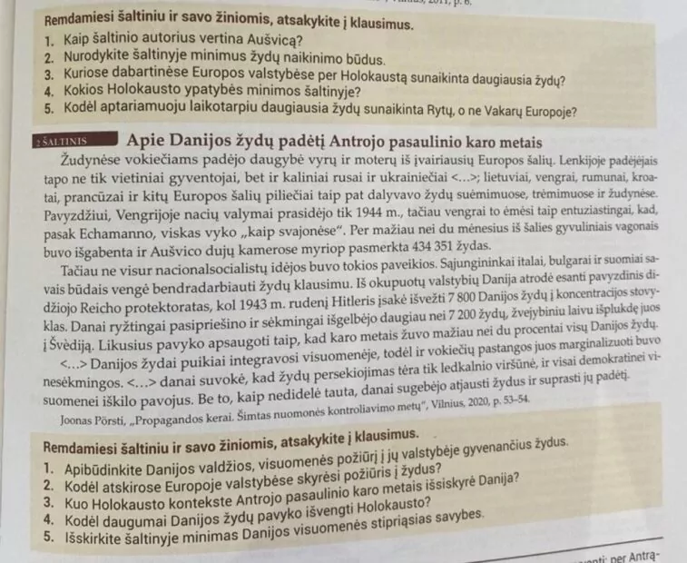 зображення до посту: Маніпуляція. Литовський шкільний підручник з історії героїзує спільників Гітлера