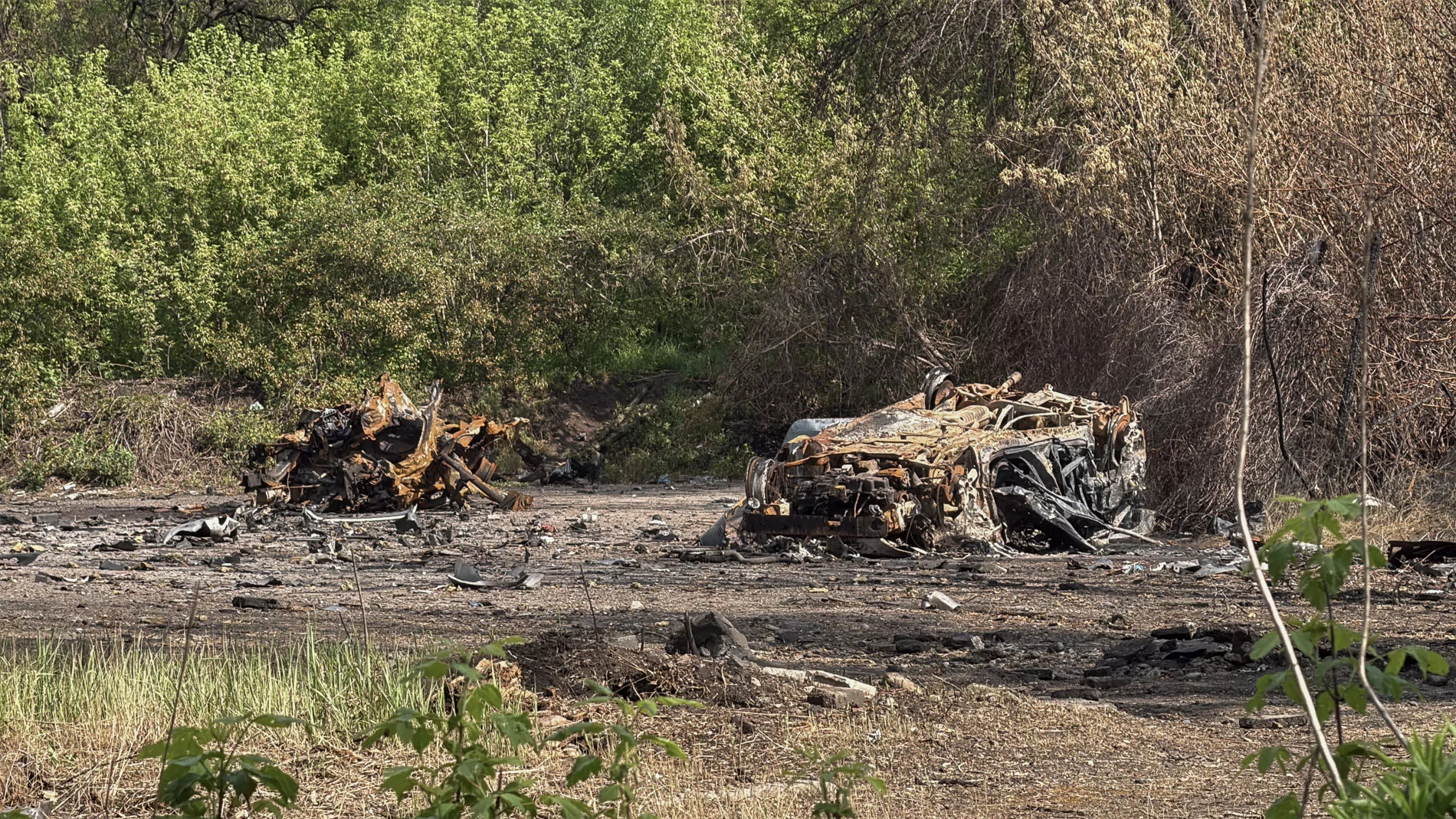 Destroyed cars in Kramatorsk