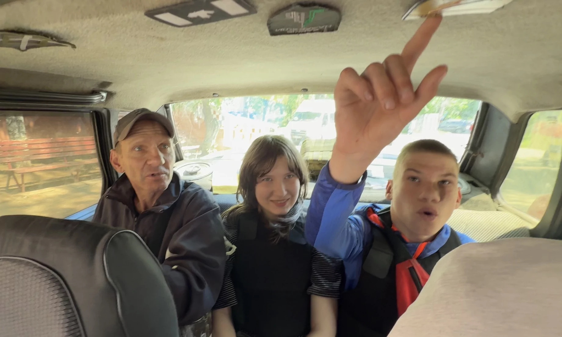 Evacuees from Sloviansk, Donetsk oblast