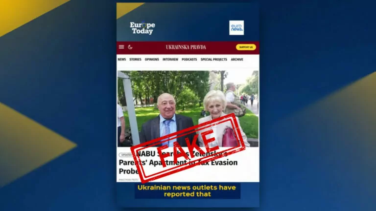 Фейк. Відео Euronews: НАБУ виявило $11 млн під час обшуків у батьків Зеленського