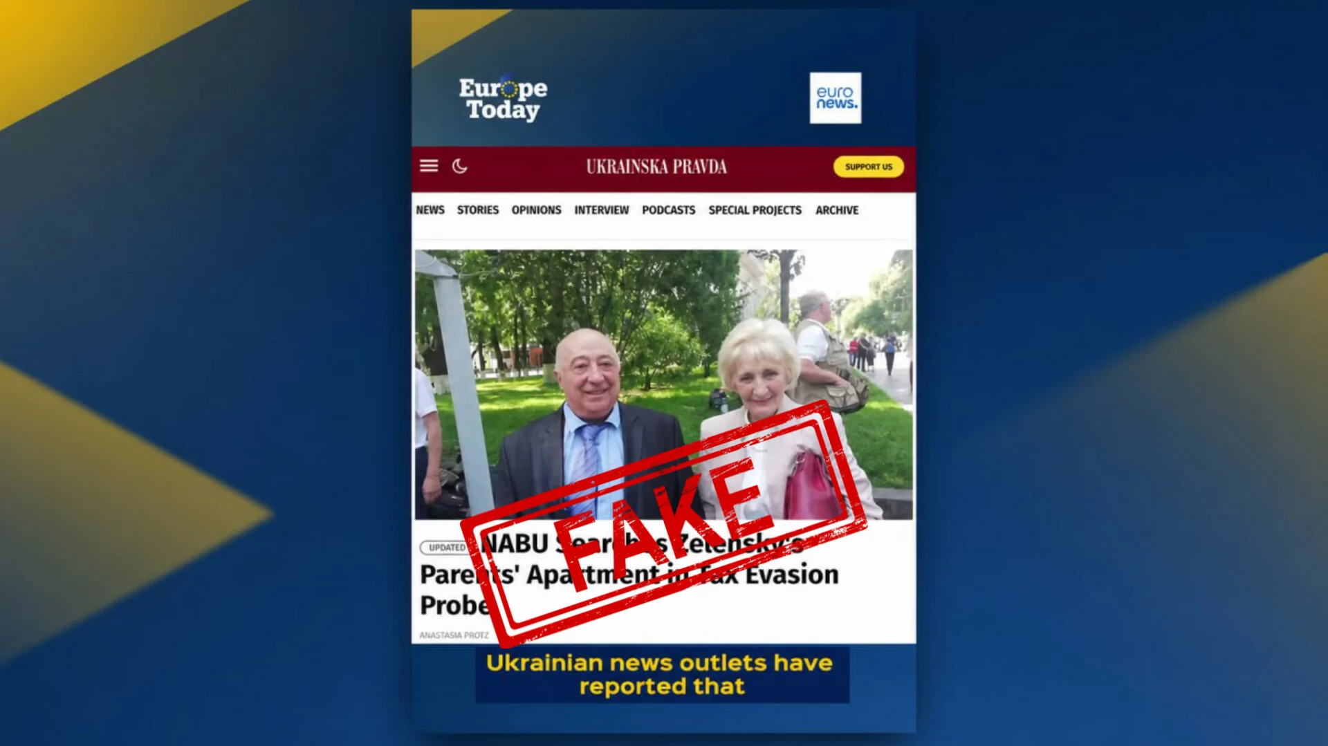 Фейк про обшуки НАБУ в батьків Зеленського