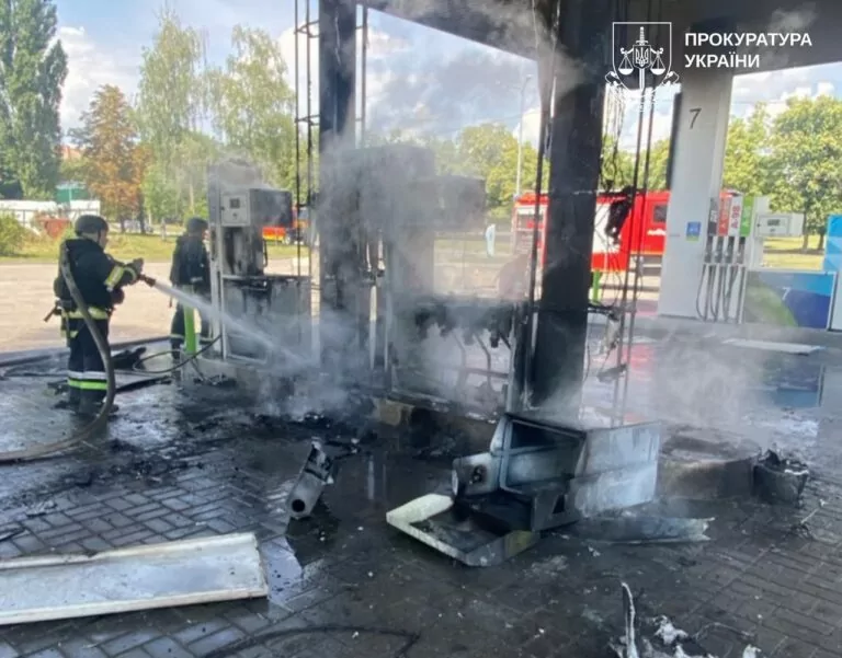 Russian FPV drone hits gas station in Kharkiv, injuring 5 people