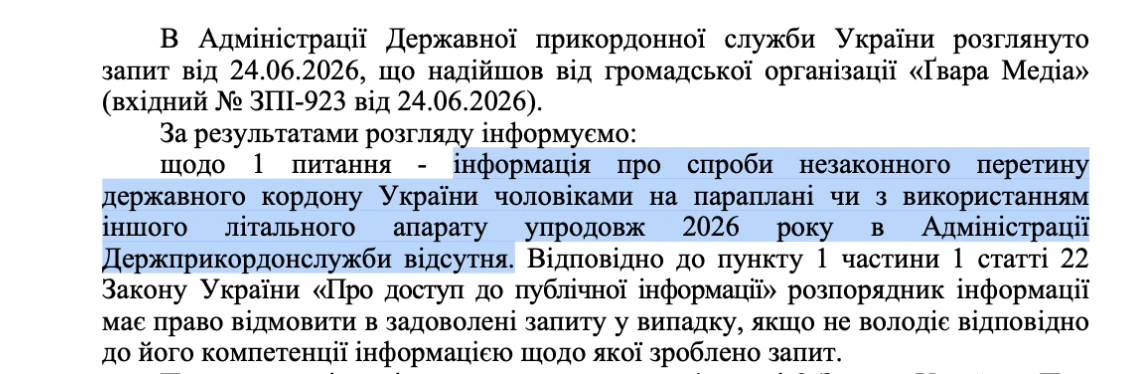 Коментар ДПСУ щодо фіксації незаконного перетину державного кордону