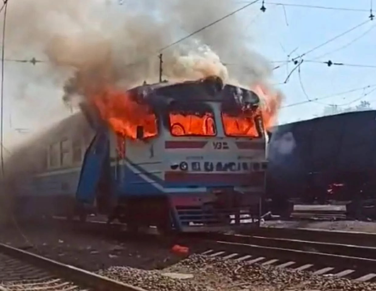 Russian drone attacked railway station in Lozova community on Aug. 23