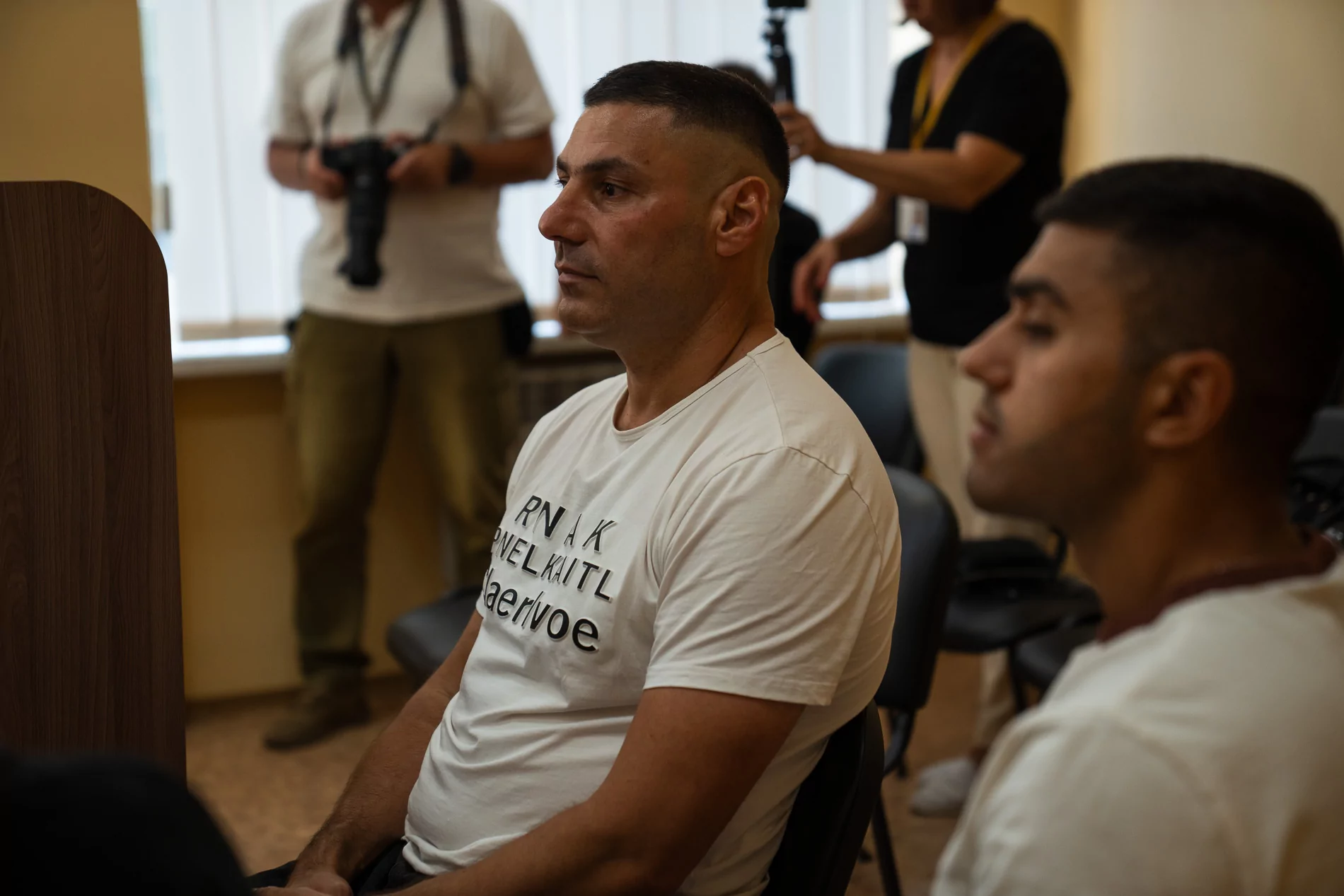 Bahruz Gasanli, Azerbaijani opposition figure, in the courtroom