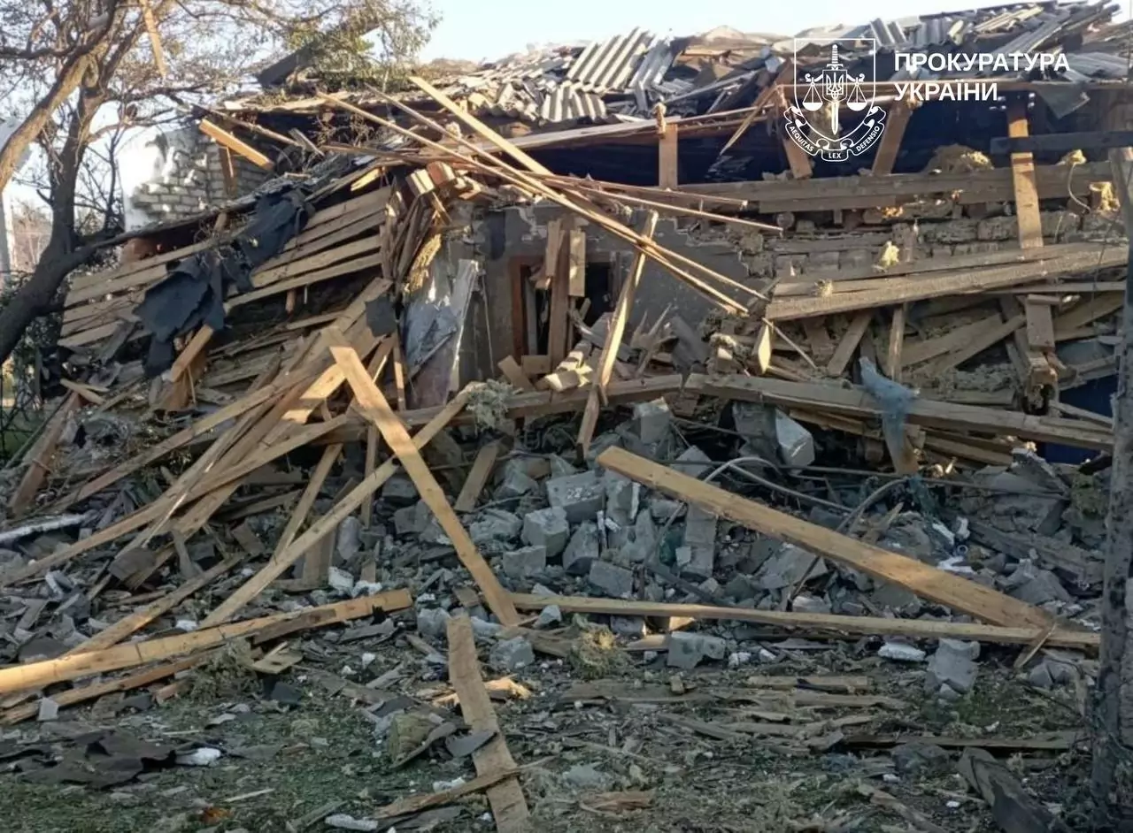 Destroyed house in Buhaivka