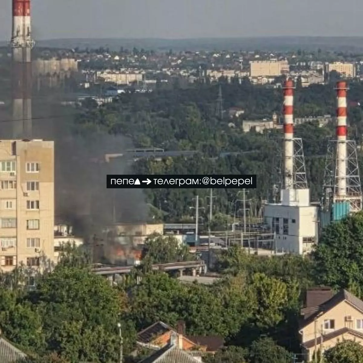 damaged thermal power station in Belgorod