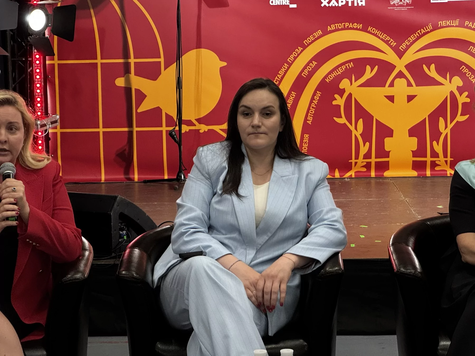 Tetiana Berezhna, the Minister of Culture and Strategic Communications of Ukraine, at the Literature Fair in Kharkiv on Aug. 28, 2026 / Photo: Gwara Media, Viktoria Mankovska