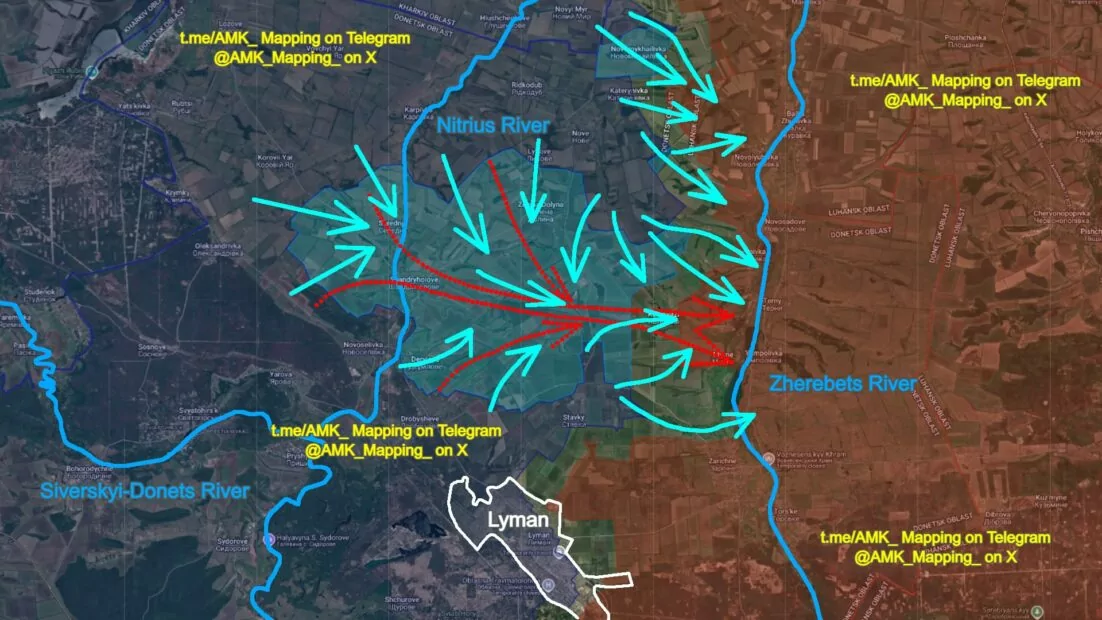 Ukrainian advances on Lyman direction / Source: AMK Mapping 