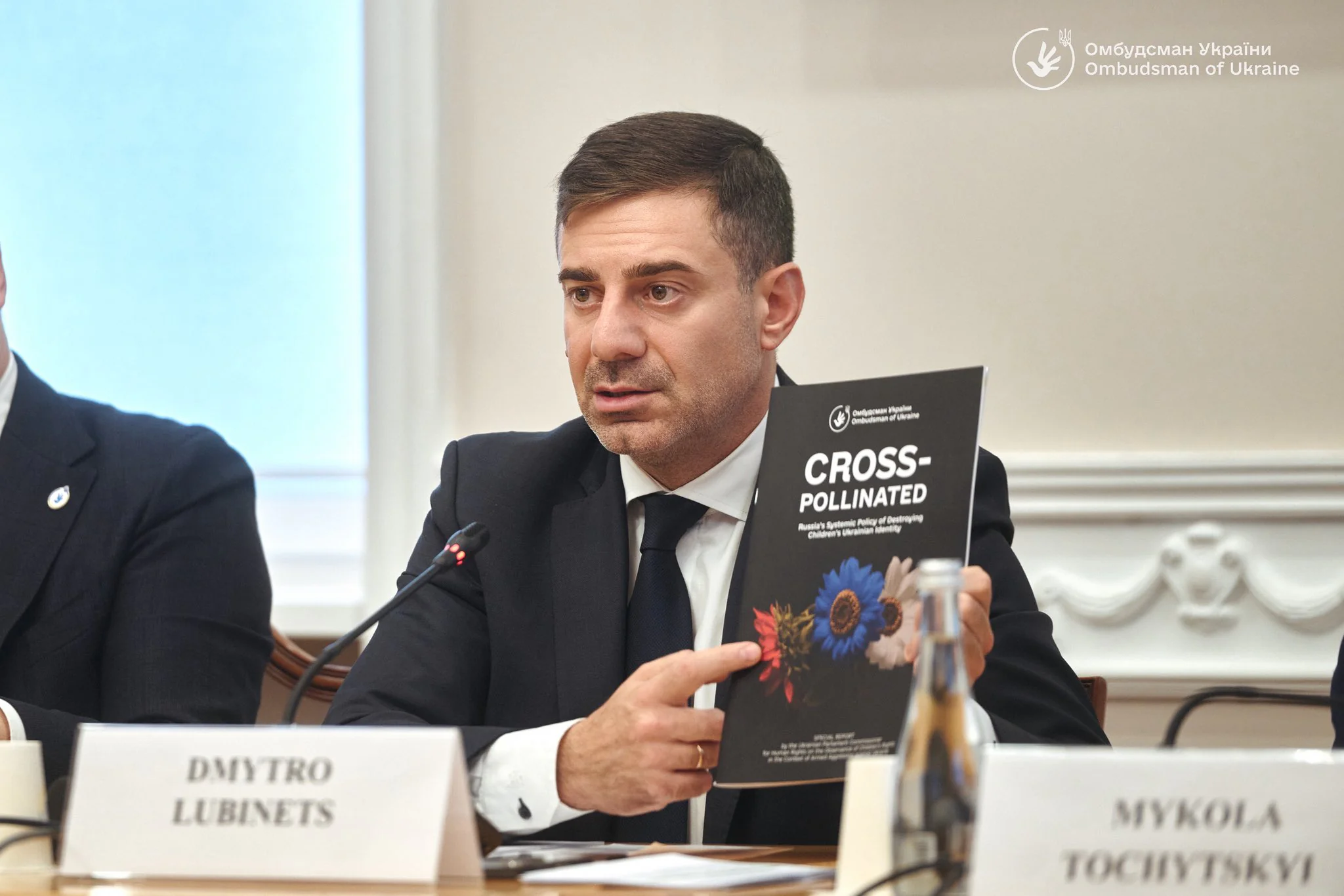 Dmytro Lubinets speaks during a meeting with Monaco’s Foreign Minister on Sep. 15 / Photo: Ombudsman of Ukraine