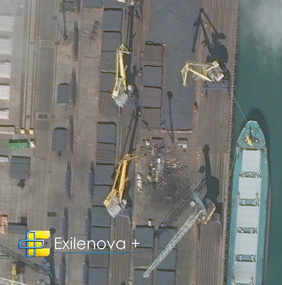 Damaged port in Novorossiysk