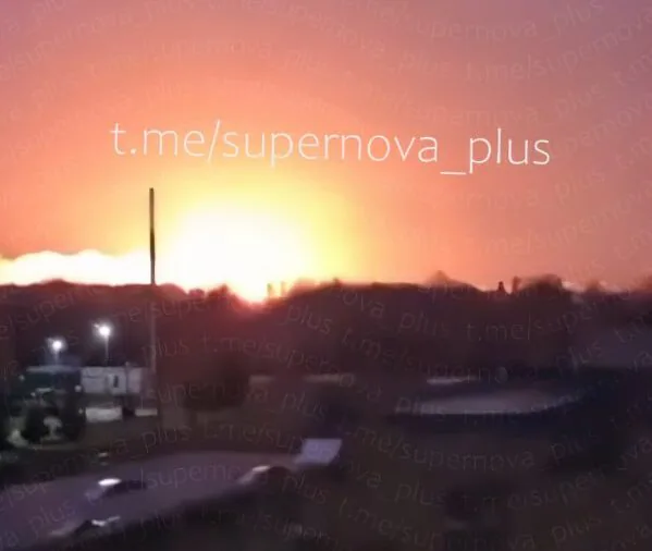 The footage of the reported Ukrainian drone attack on the Russian city of Gorodets