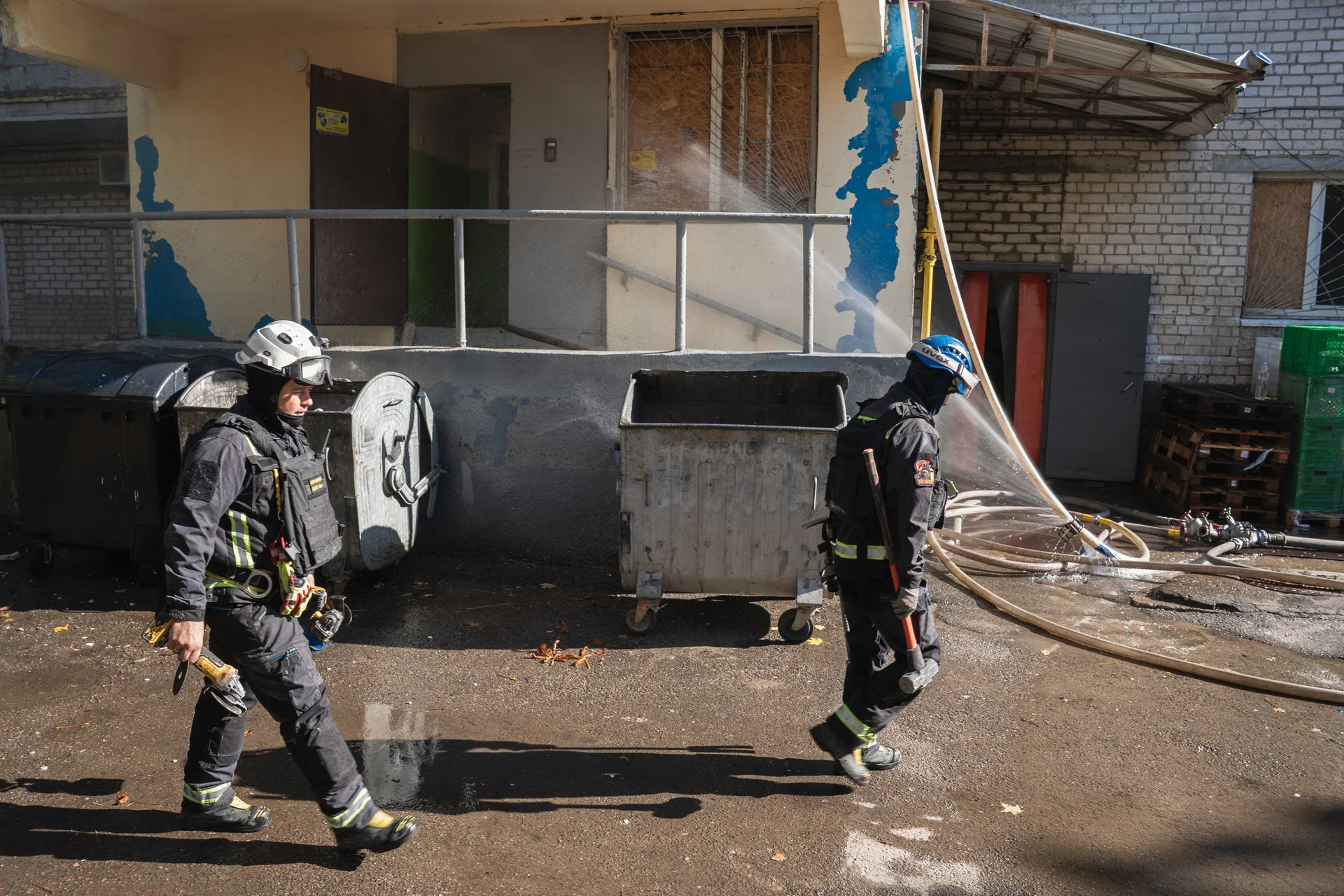 firefighters in Kharkiv