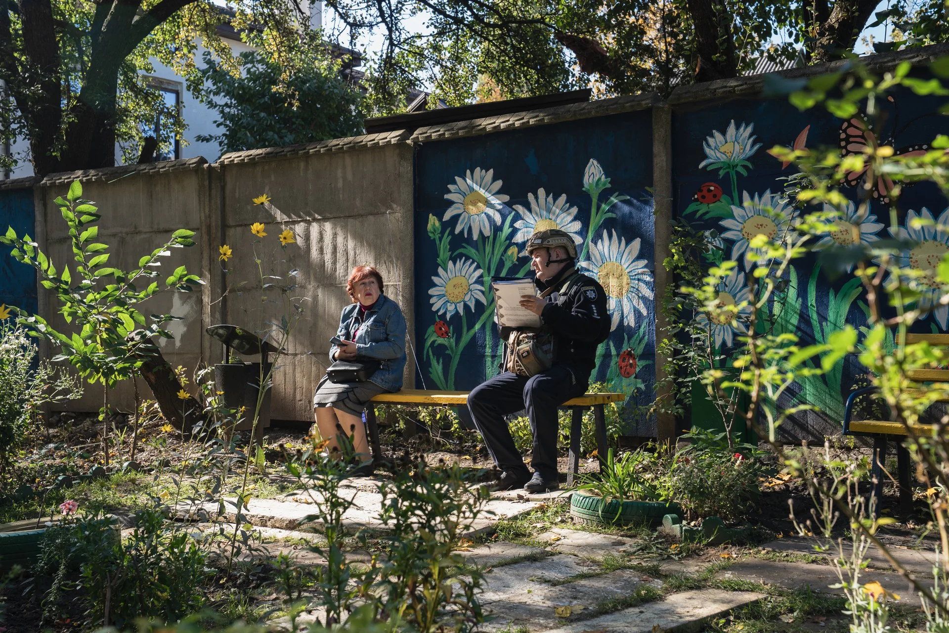 Locals in Kharkiv after Russian attack