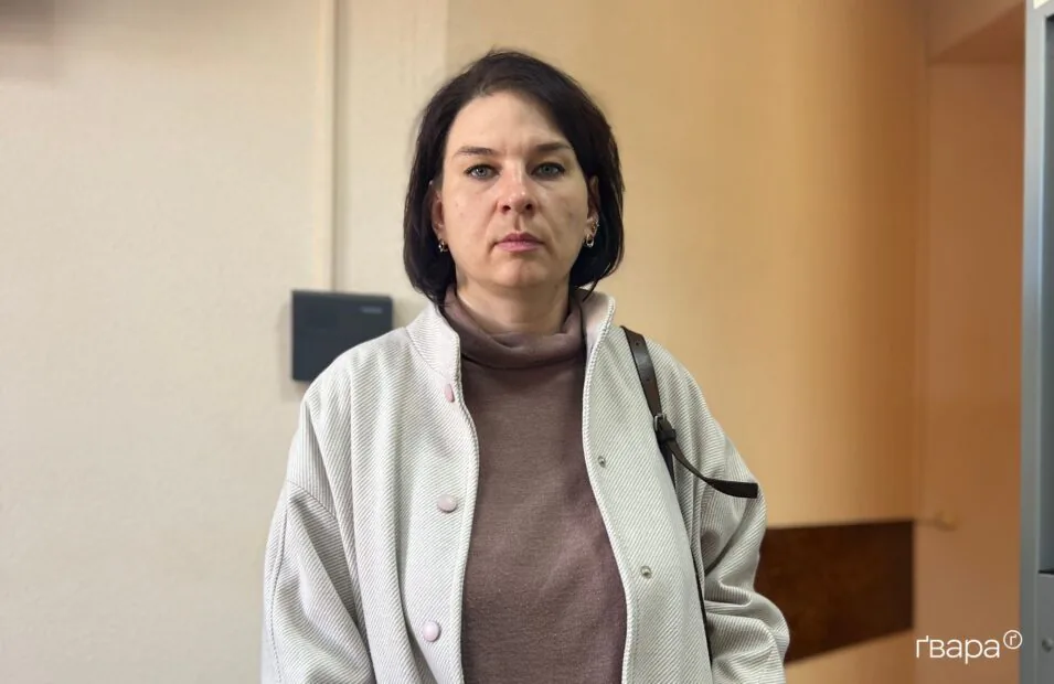 Олександра Прокопчук, мати однієї з потерпілих суд Токмакова