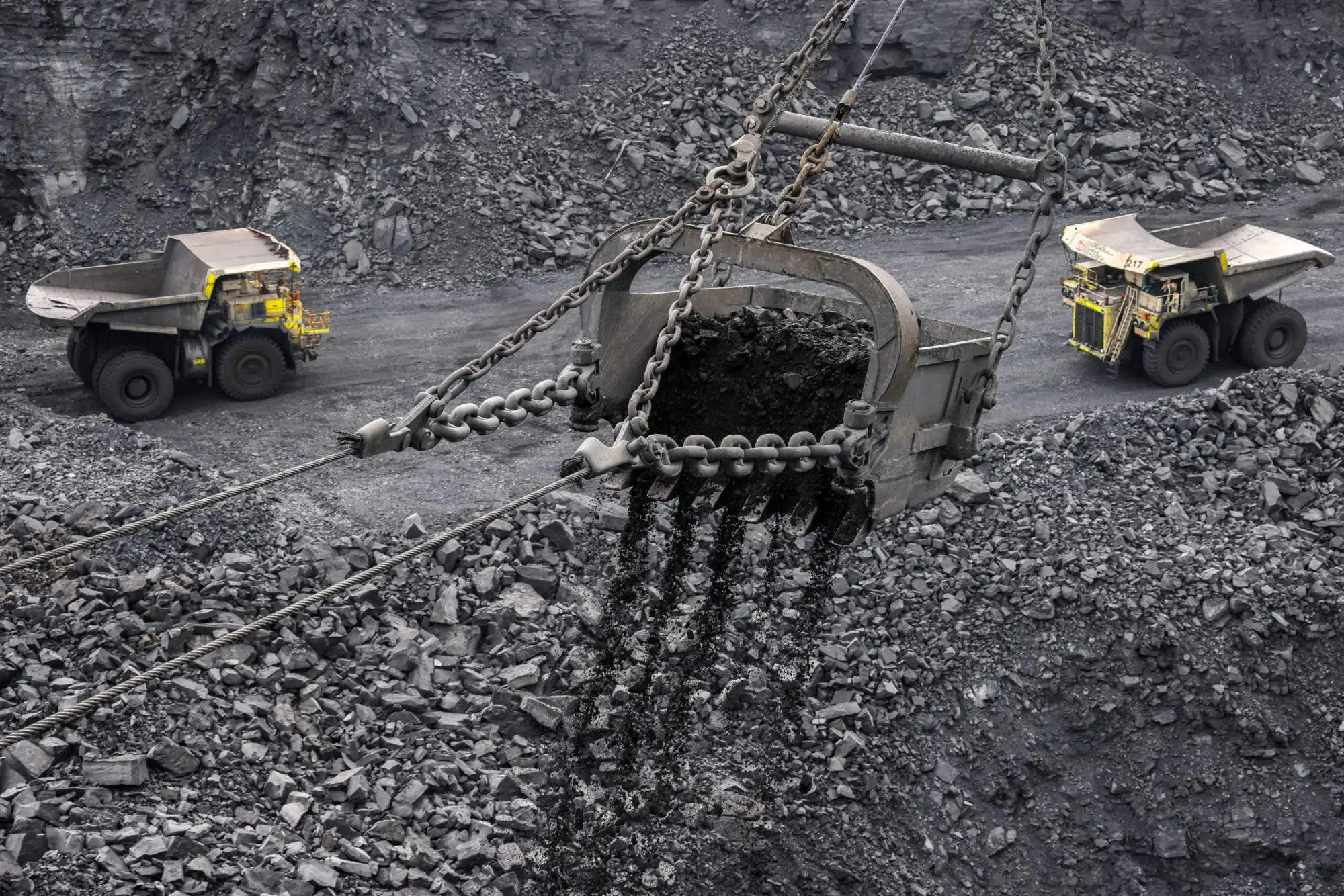 The Krasnogorsky open pit coal mine in Mezhdurechensk